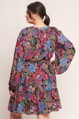 FLORAL BLISS WOVEN MINI DRESS - Flying Tomato - Flyclothing LLC