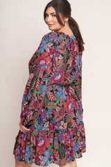 FLORAL BLISS WOVEN MINI DRESS - Flying Tomato - Flyclothing LLC