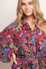 FLORAL BLISS WOVEN MINI DRESS - Flying Tomato - Flyclothing LLC
