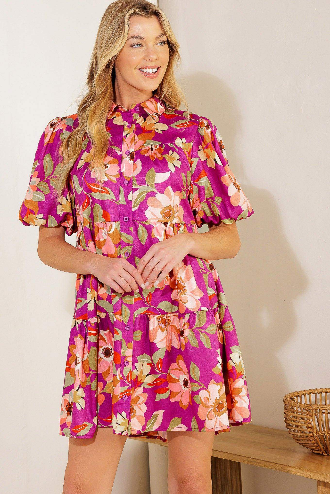 CONCEPTUALLY CHIC WOVEN MINI DRESS - Flying Tomato - Flyclothing LLC