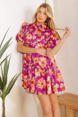 CONCEPTUALLY CHIC WOVEN MINI DRESS - Flying Tomato - Flyclothing LLC