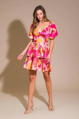WHIMSICAL BEAUTY WOVEN MINI DRESS - Flying Tomato - Flyclothing LLC