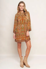 CROSS MY MIND WOVEN MINI DRESS - Flying Tomato - Flyclothing LLC