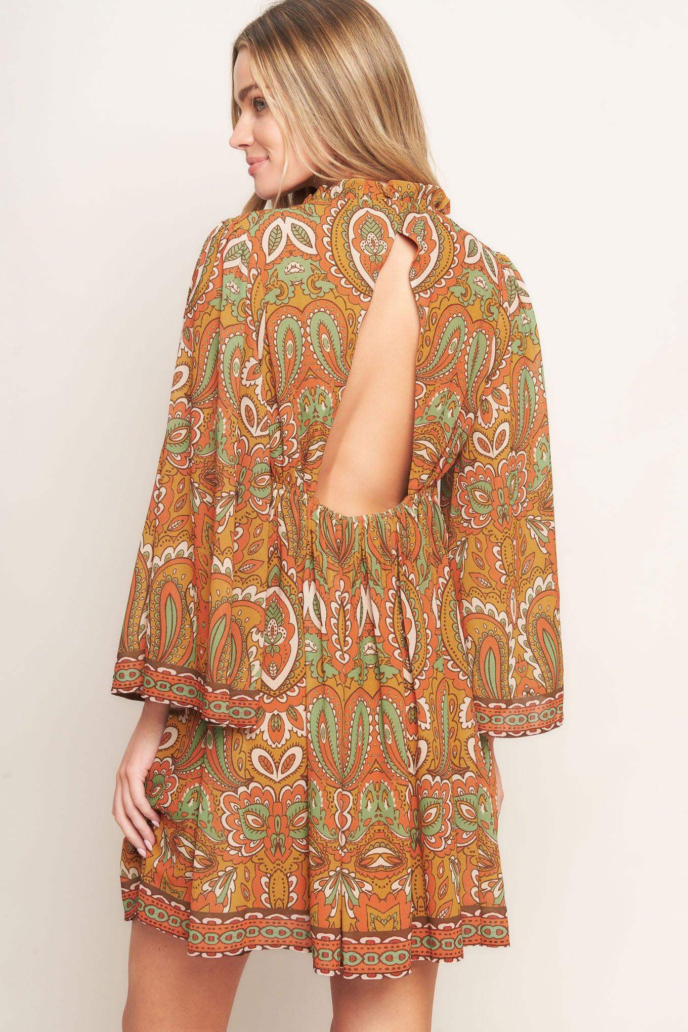 CROSS MY MIND WOVEN MINI DRESS - Flying Tomato - Flyclothing LLC