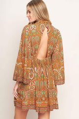CROSS MY MIND WOVEN MINI DRESS - Flying Tomato - Flyclothing LLC
