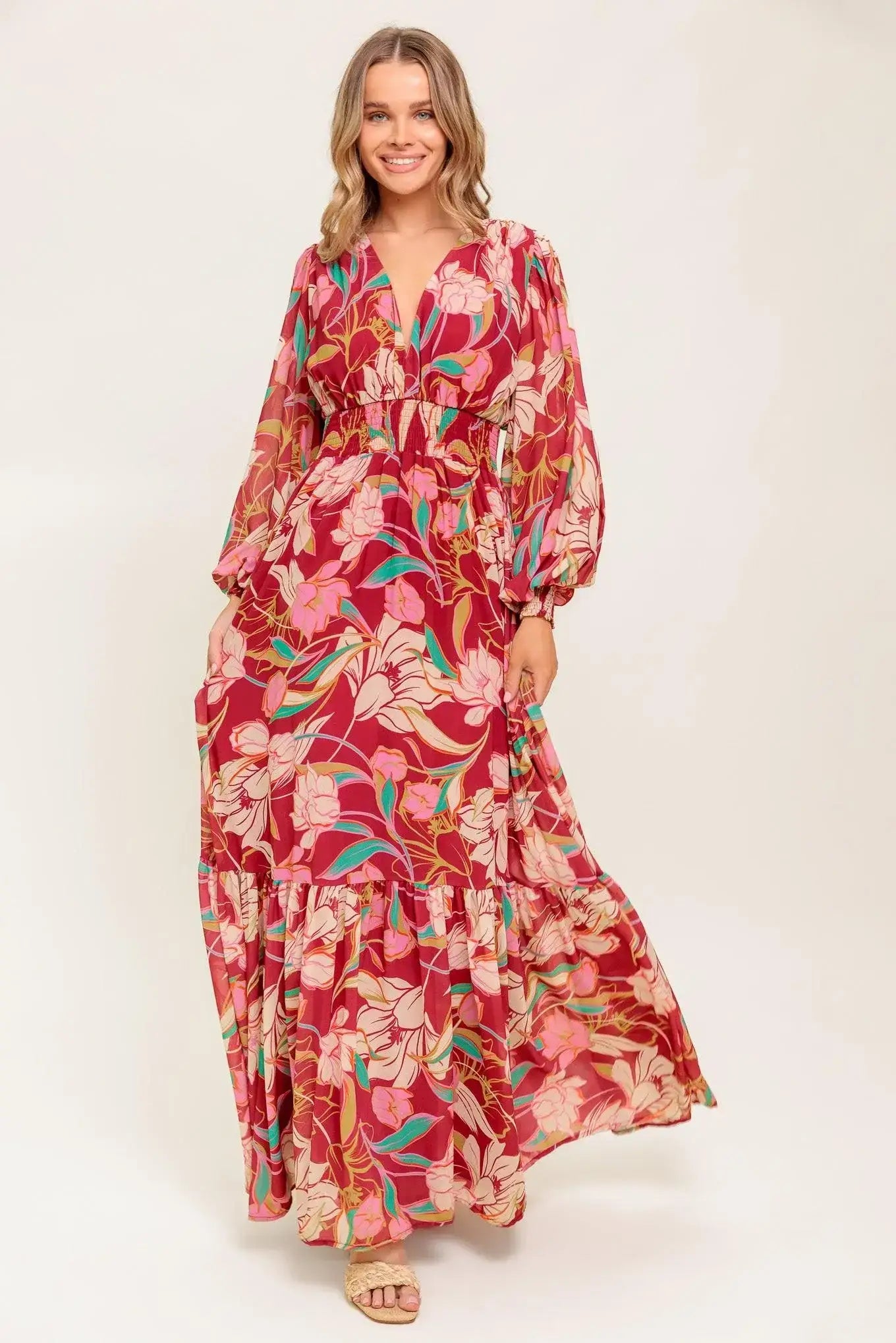 AMAZING PRESENCE WOVEN MAXI DRESS - Flying Tomato - Flyclothing LLC
