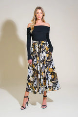 TWIST ON TIMELESS WOVEN MIDI DRESS - Flying Tomato - Flyclothing LLC