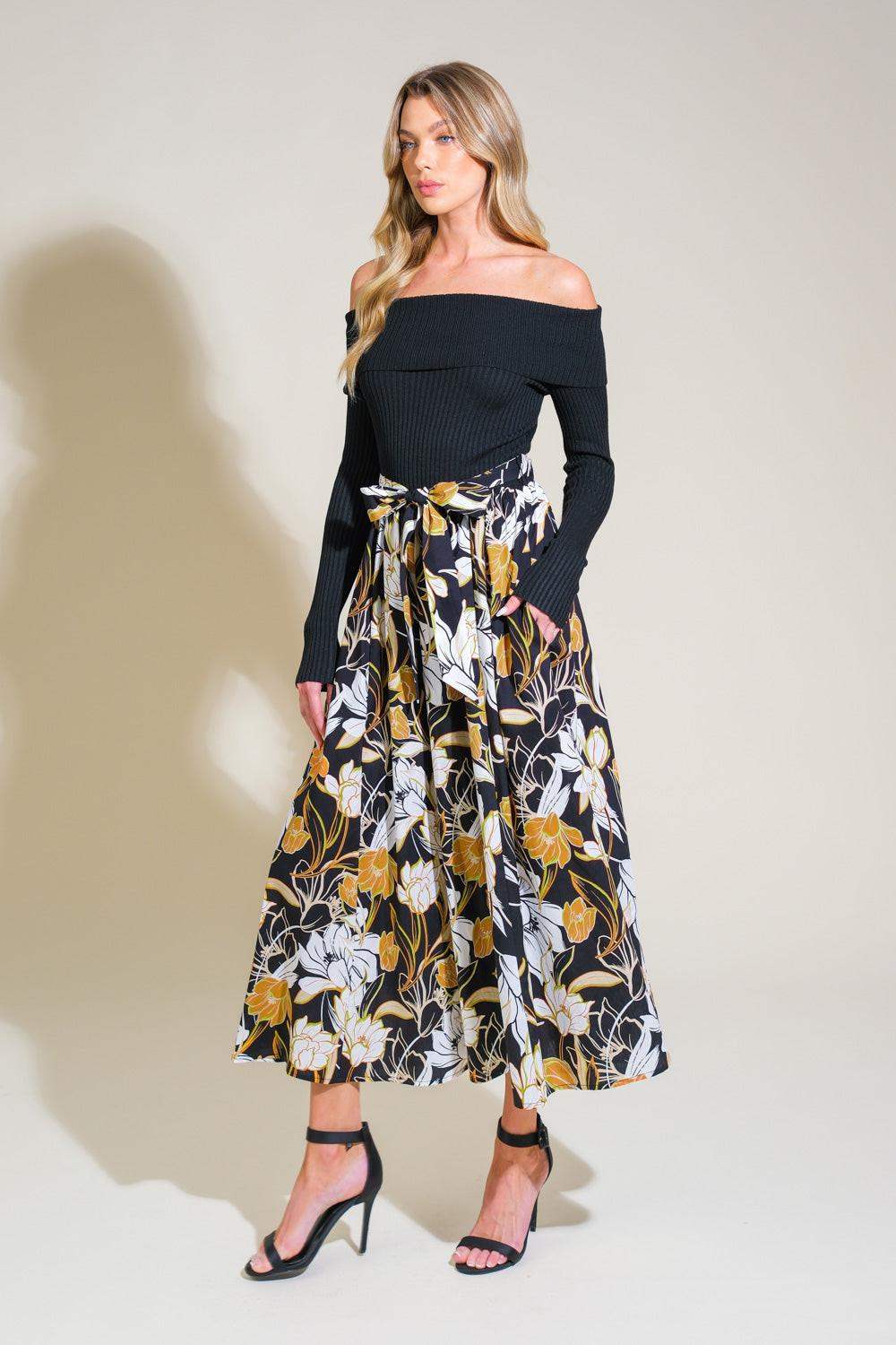 TWIST ON TIMELESS WOVEN MIDI DRESS - Flying Tomato - Flyclothing LLC