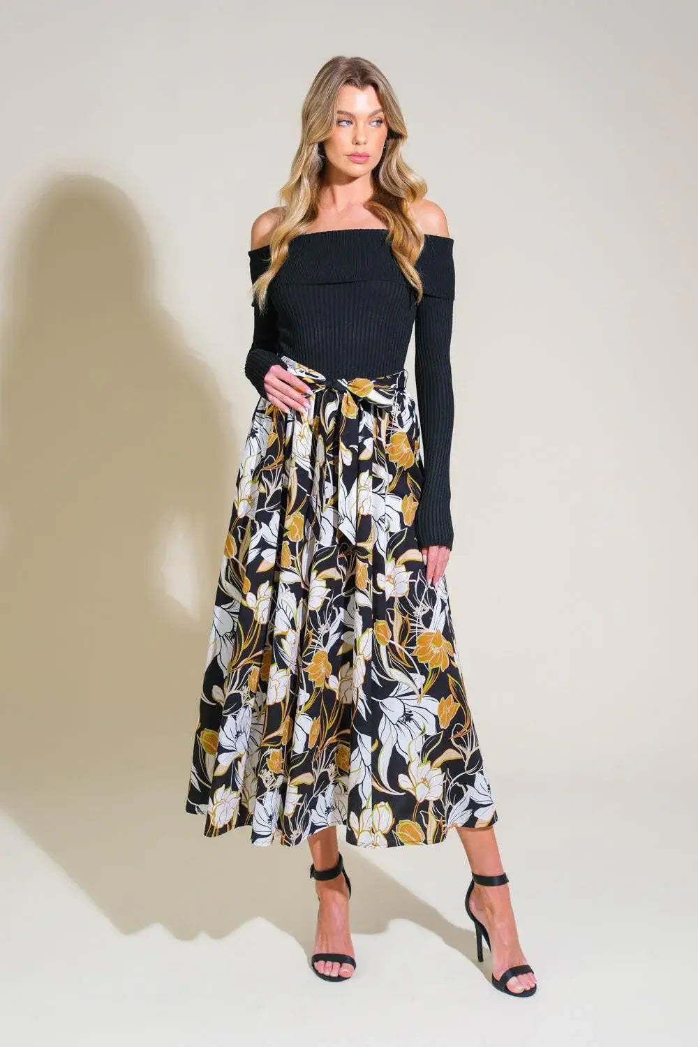 TWIST ON TIMELESS WOVEN MIDI DRESS - Flying Tomato - Flyclothing LLC
