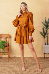 EATONS NECK WOVEN MINI DRESS - Flying Tomato - Flyclothing LLC