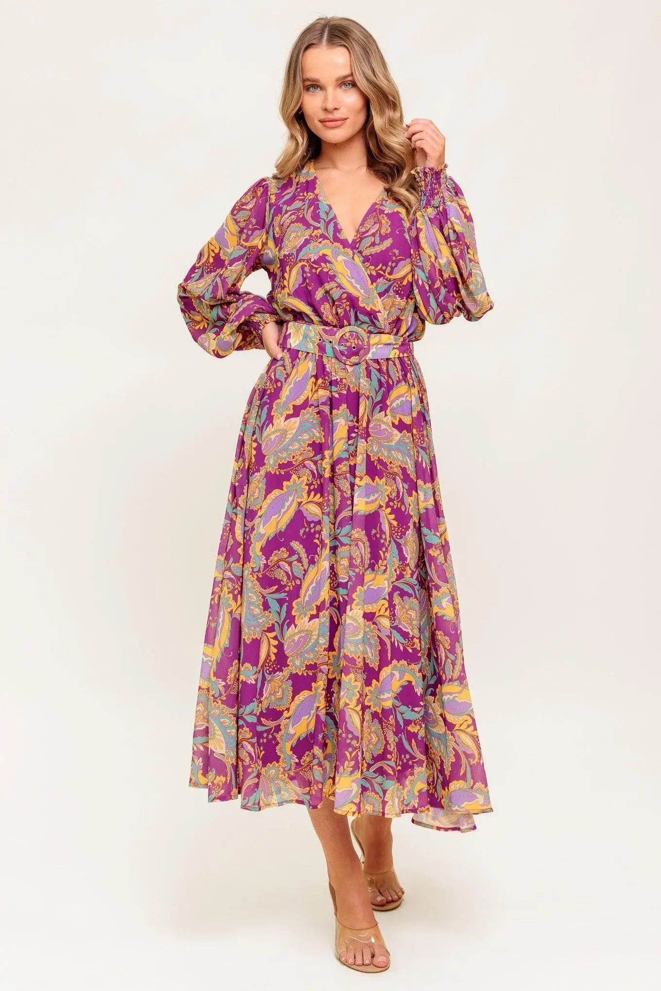 GOING WITH ELEGANCE WOVEN MIDI DRESS - Flying Tomato - Flyclothing LLC