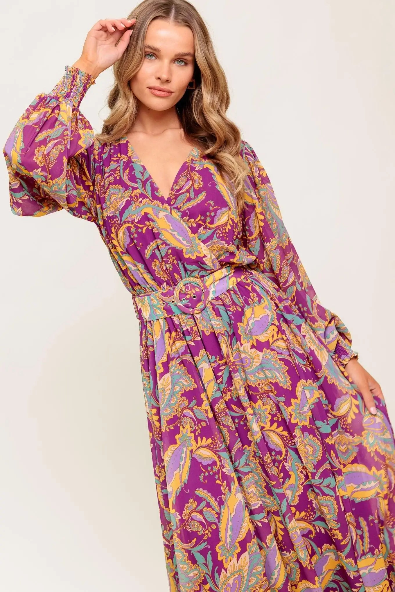GOING WITH ELEGANCE WOVEN MIDI DRESS - Flying Tomato - Flyclothing LLC