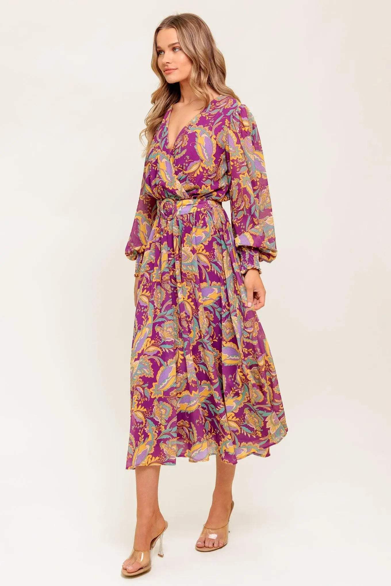 GOING WITH ELEGANCE WOVEN MIDI DRESS - Flying Tomato - Flyclothing LLC