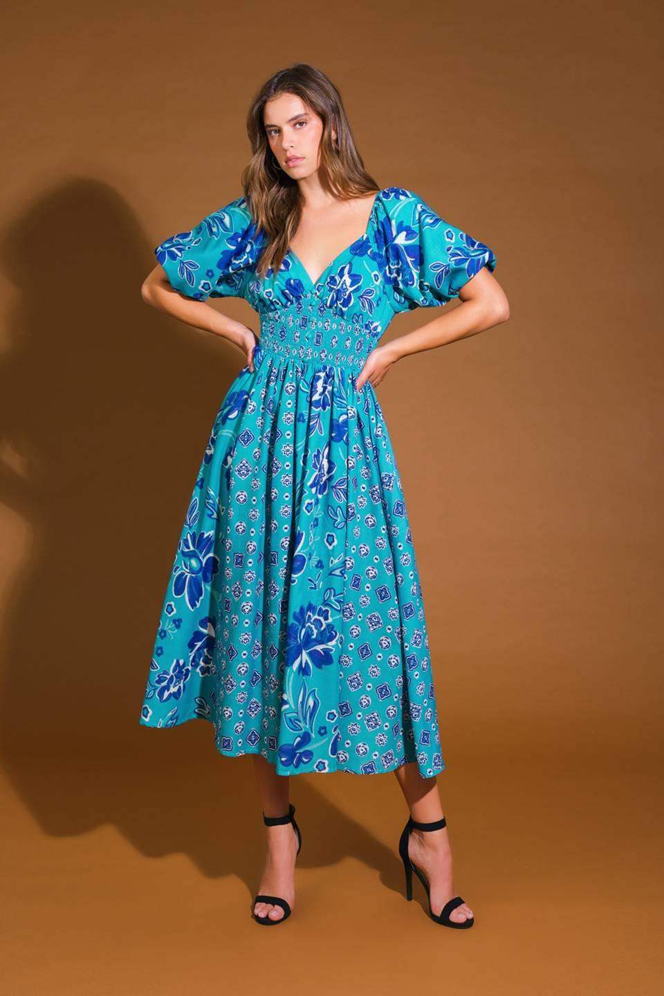 NEW CASTLE WOVEN MIDI DRESS - Flying Tomato - Flyclothing LLC