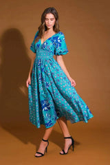 NEW CASTLE WOVEN MIDI DRESS - Flying Tomato - Flyclothing LLC
