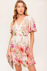 THE WORLD AWAITS LIGHT PINK WOVEN MINI DRESS - Flying Tomato - Flyclothing LLC