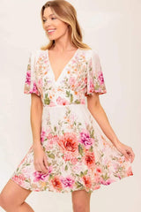 THE WORLD AWAITS LIGHT PINK WOVEN MINI DRESS - Flying Tomato - Flyclothing LLC