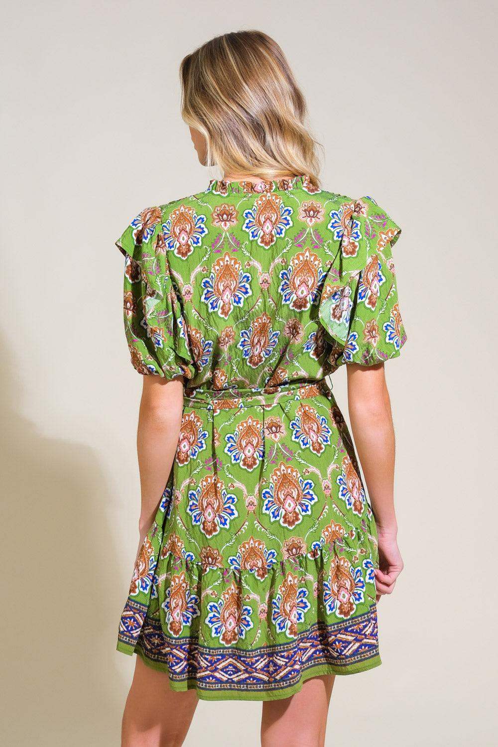 PURE SERENITY WOVEN MINI DRESS - Flying Tomato - Flyclothing LLC