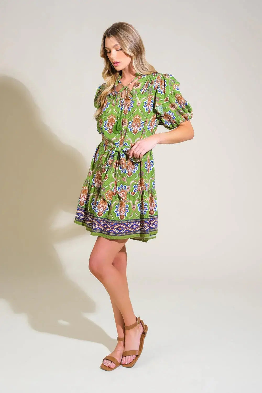 PURE SERENITY WOVEN MINI DRESS - Flying Tomato - Flyclothing LLC