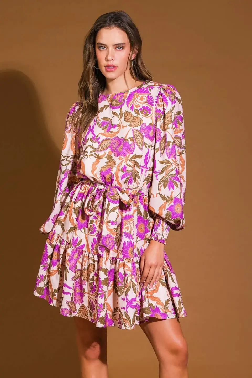 BLISSFUL STROLLS WOVEN MINI DRESS - Flying Tomato - Flyclothing LLC