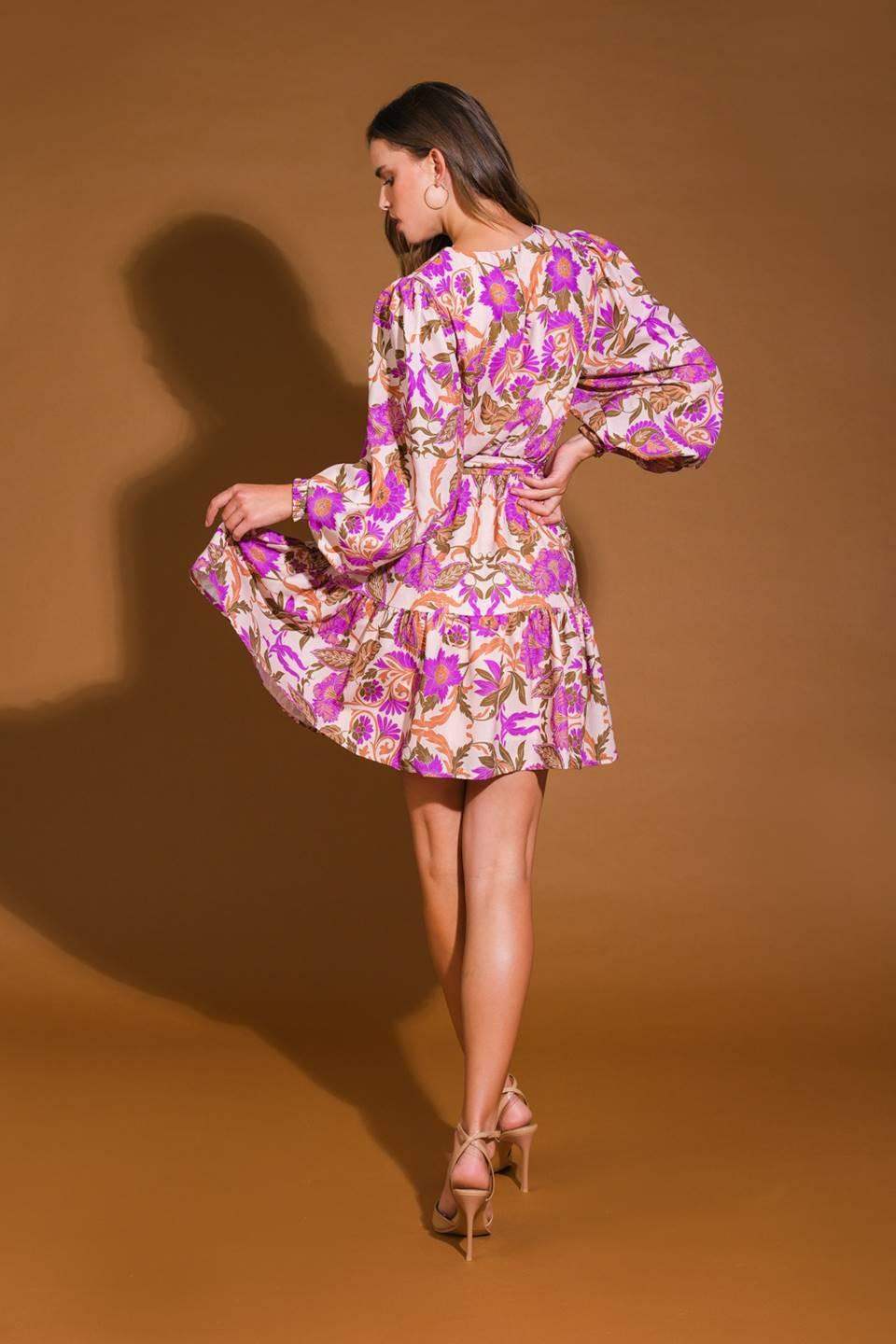 BLISSFUL STROLLS WOVEN MINI DRESS - Flying Tomato - Flyclothing LLC
