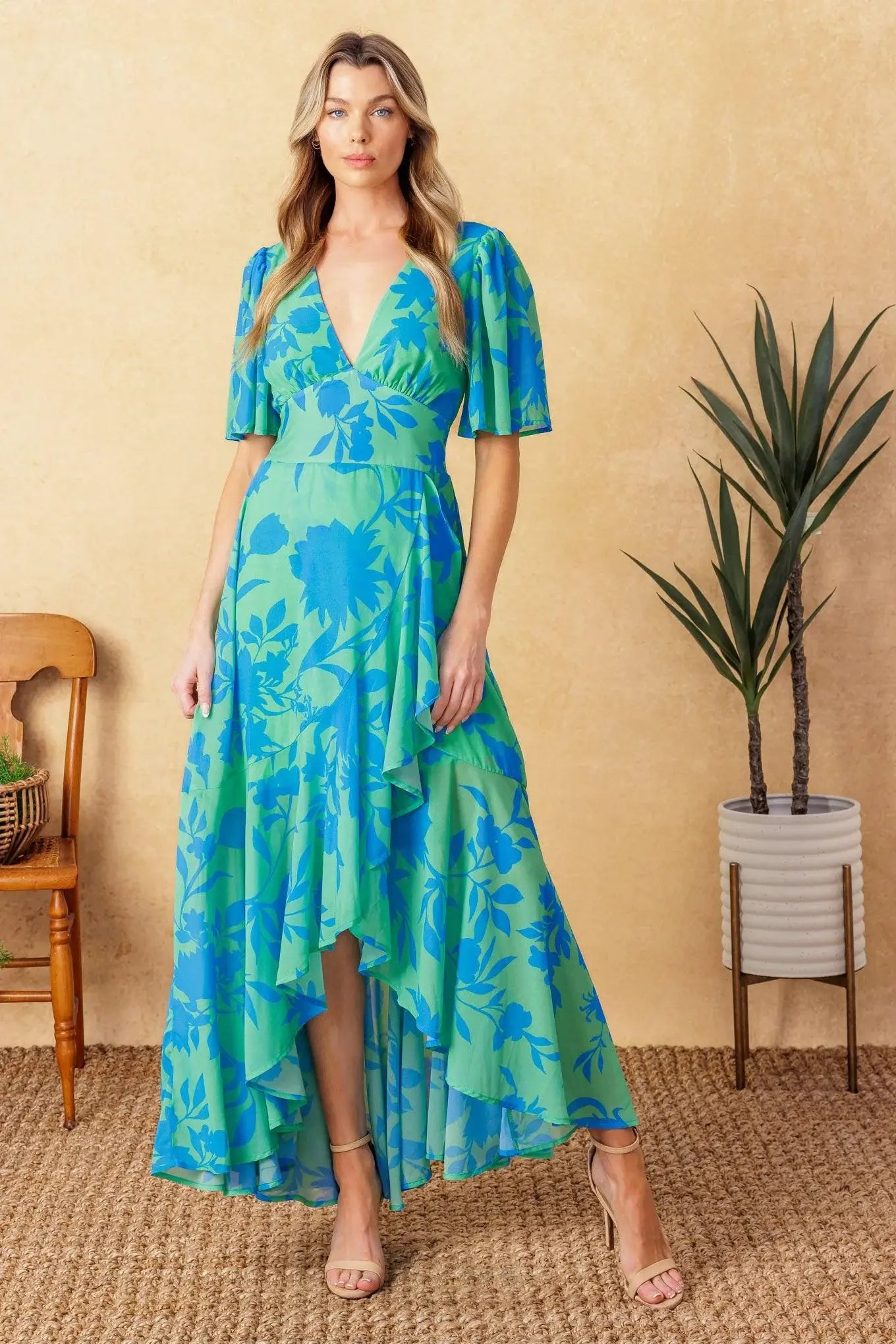 FOREVER DAYDREAMING WOVEN MIDI DRESS - Flying Tomato - Flyclothing LLC