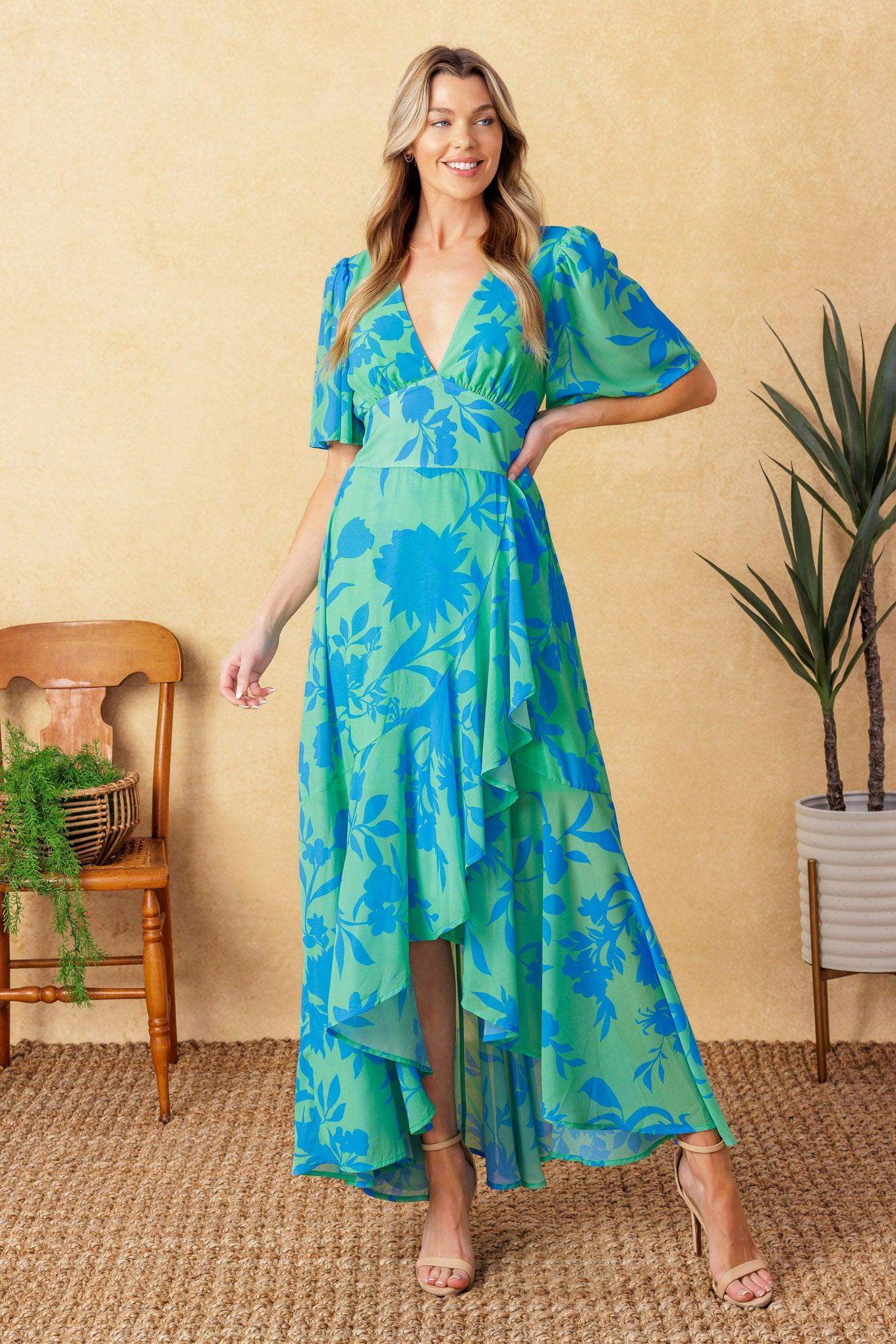FOREVER DAYDREAMING WOVEN MIDI DRESS - Flying Tomato - Flyclothing LLC