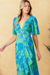 FOREVER DAYDREAMING WOVEN MIDI DRESS - Flying Tomato - Flyclothing LLC