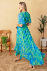 FOREVER DAYDREAMING WOVEN MIDI DRESS - Flying Tomato - Flyclothing LLC