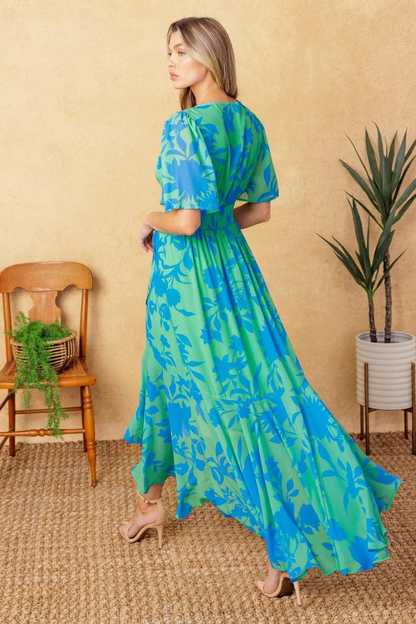 FOREVER DAYDREAMING WOVEN MIDI DRESS - Flying Tomato - Flyclothing LLC