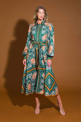 LOVE ESPRESSO WOVEN MIDI DRESS - Flying Tomato - Flyclothing LLC