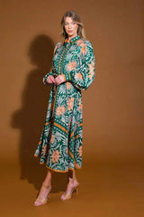 LOVE ESPRESSO WOVEN MIDI DRESS - Flying Tomato - Flyclothing LLC