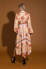 LOVE ESPRESSO WOVEN MIDI DRESS - Flying Tomato - Flyclothing LLC