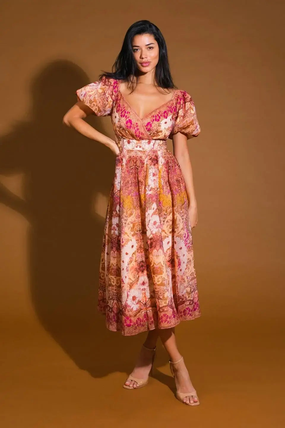 FOR GOOD WOVEN MIDI DRESS - Flying Tomato - Flyclothing LLC