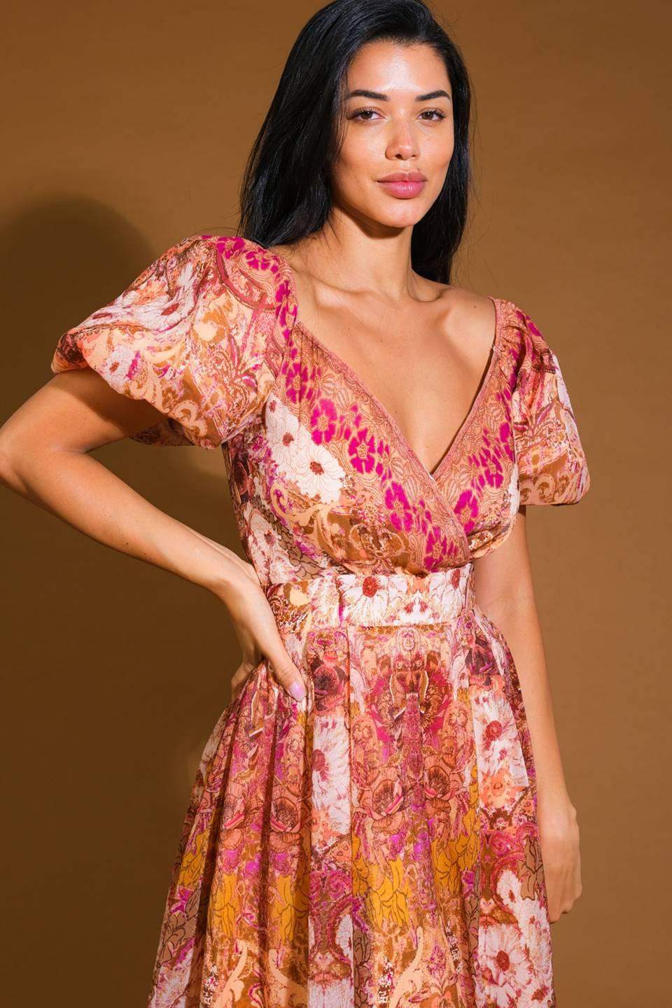 FOR GOOD WOVEN MIDI DRESS - Flying Tomato - Flyclothing LLC