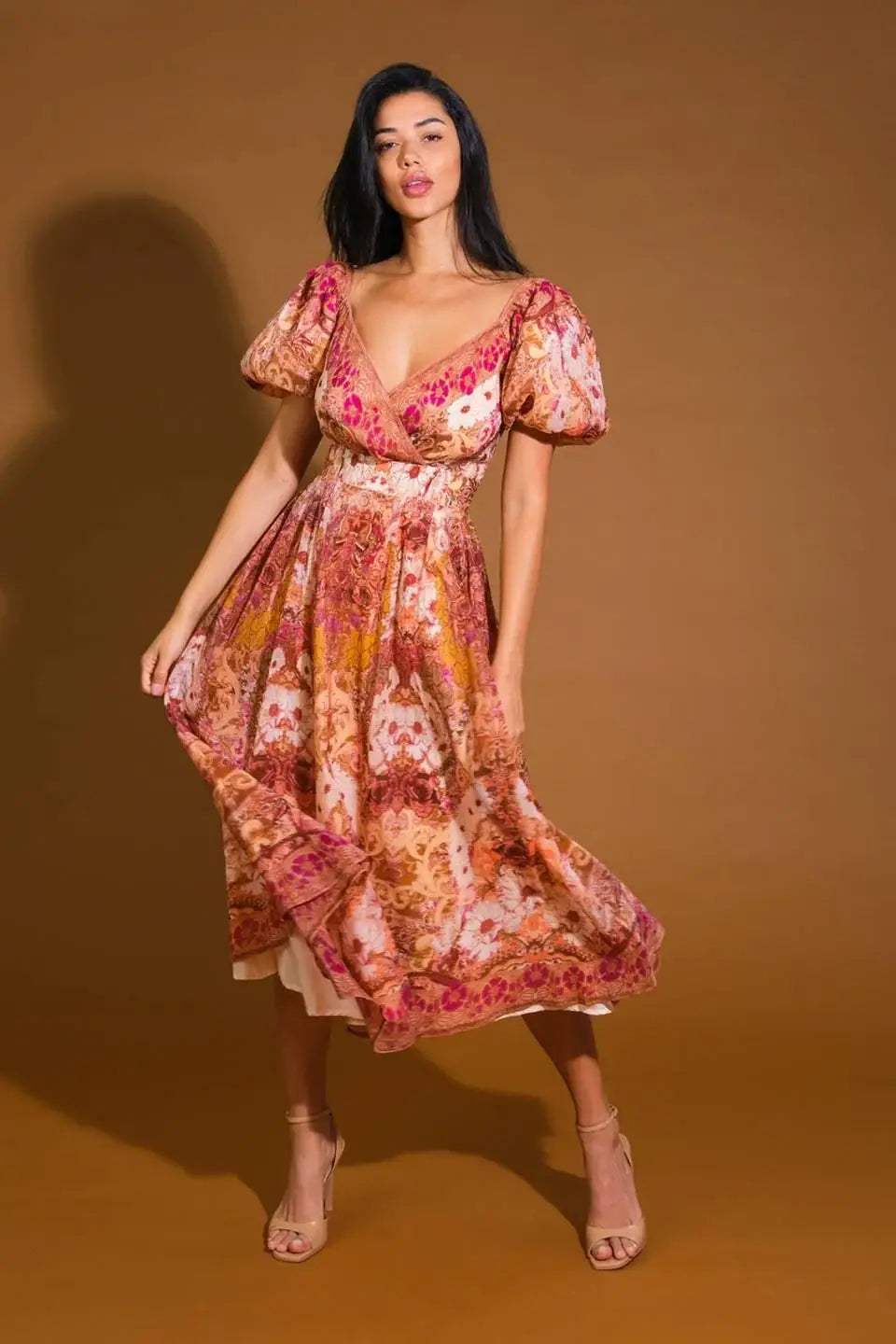 FOR GOOD WOVEN MIDI DRESS - Flying Tomato - Flyclothing LLC