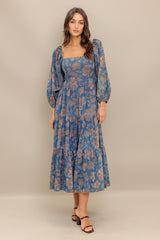 CIRCLE OF FRIENDS DENIM MIDI DRESS - Flying Tomato - Flyclothing LLC