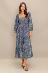 CIRCLE OF FRIENDS DENIM MIDI DRESS - Flying Tomato - Flyclothing LLC