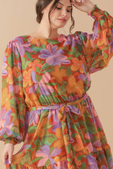 MUTED GARDEN WOVEN MINI DRESS - Flying Tomato - Flyclothing LLC