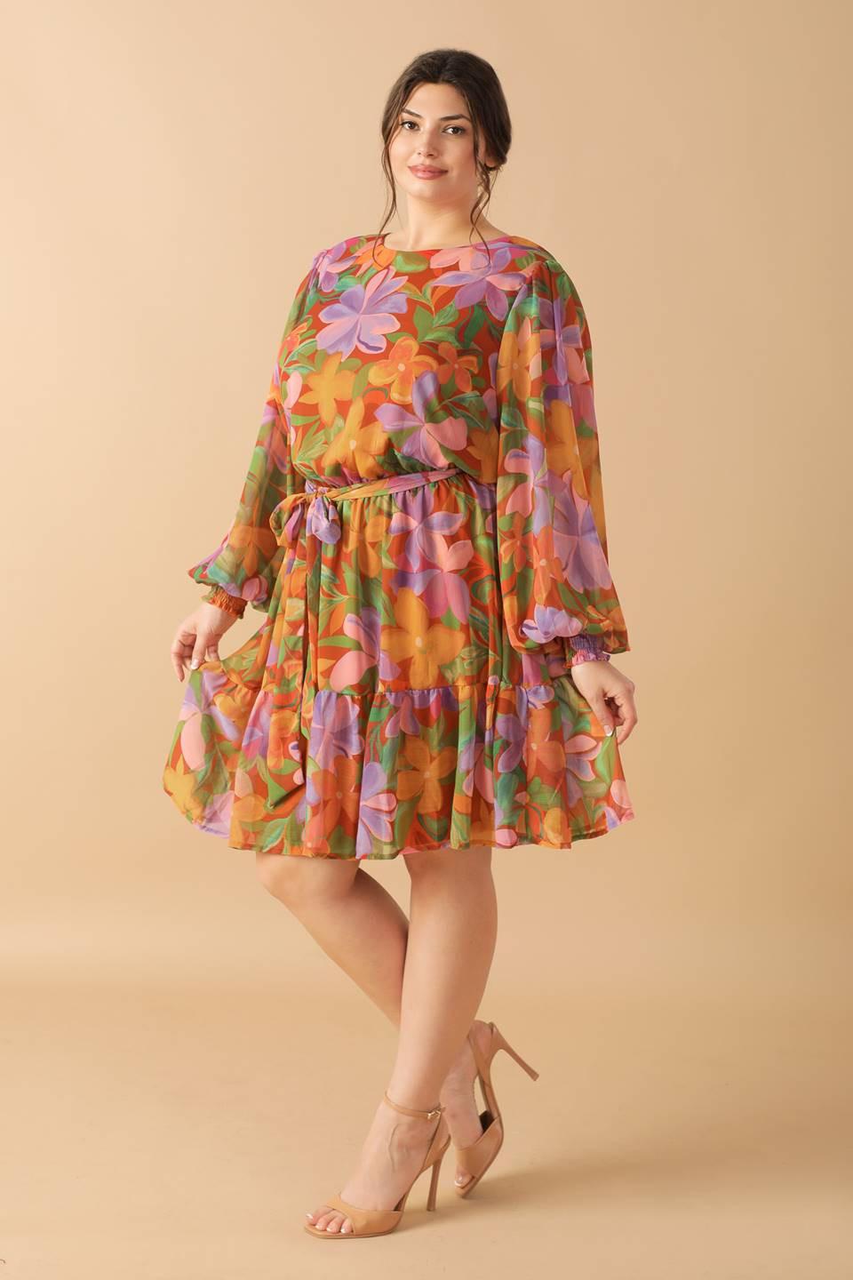 MUTED GARDEN WOVEN MINI DRESS - Flying Tomato - Flyclothing LLC