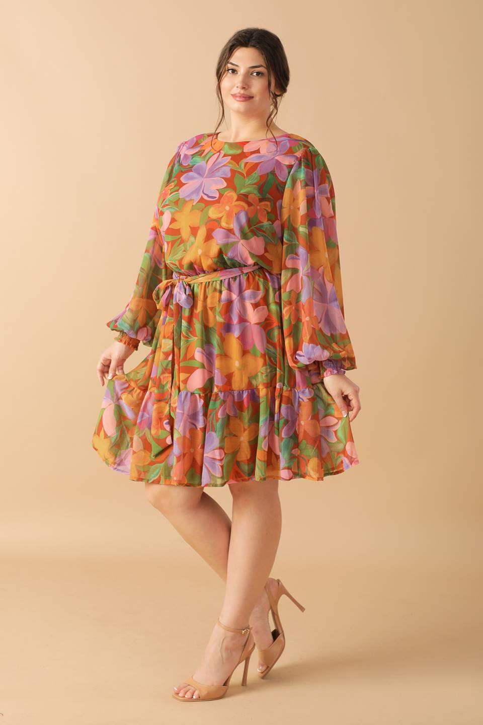 MUTED GARDEN WOVEN MINI DRESS - Flying Tomato - Flyclothing LLC