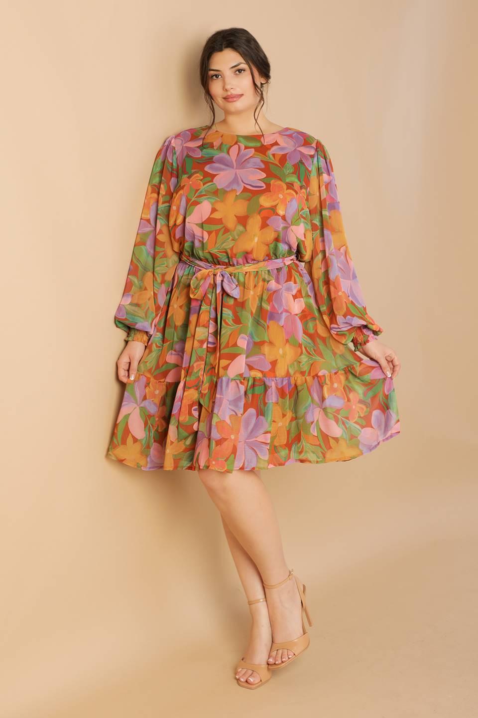 MUTED GARDEN WOVEN MINI DRESS - Flying Tomato - Flyclothing LLC