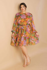 MUTED GARDEN WOVEN MINI DRESS - Flying Tomato - Flyclothing LLC