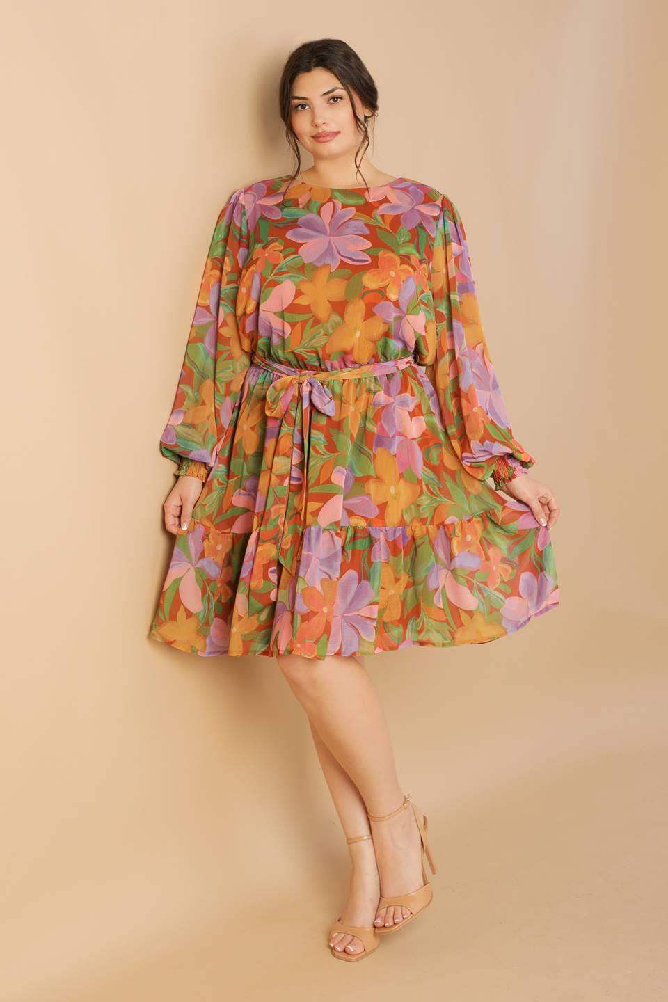 MUTED GARDEN WOVEN MINI DRESS - Flying Tomato - Flyclothing LLC