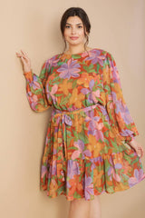 MUTED GARDEN WOVEN MINI DRESS - Flying Tomato - Flyclothing LLC