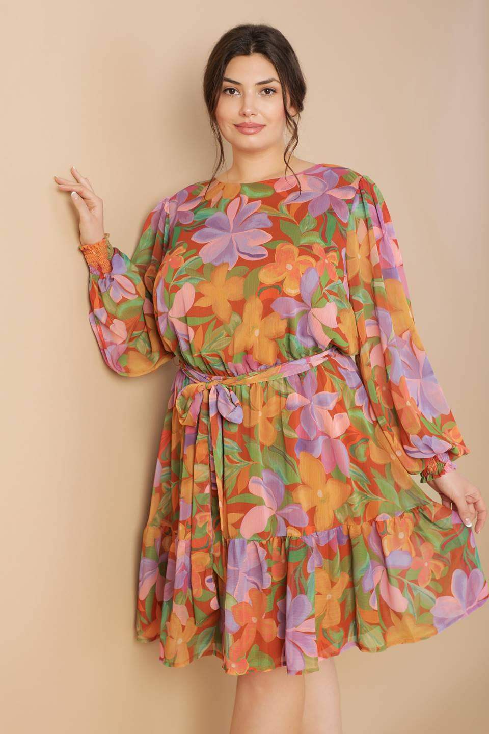 MUTED GARDEN WOVEN MINI DRESS - Flying Tomato - Flyclothing LLC
