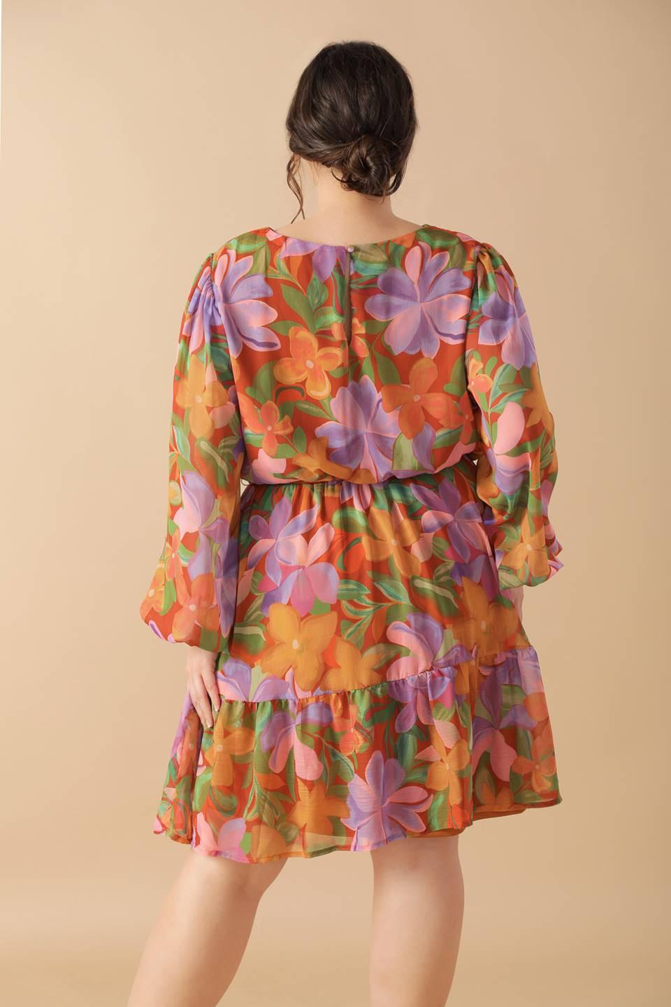MUTED GARDEN WOVEN MINI DRESS - Flying Tomato - Flyclothing LLC