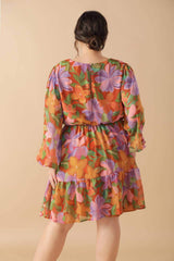 MUTED GARDEN WOVEN MINI DRESS - Flying Tomato - Flyclothing LLC