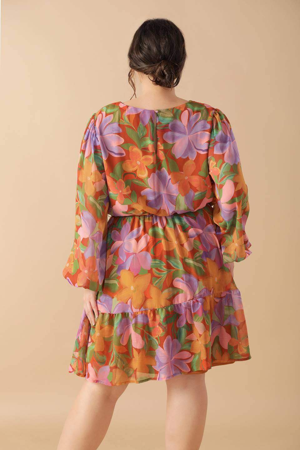 MUTED GARDEN WOVEN MINI DRESS - Flying Tomato - Flyclothing LLC