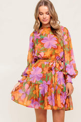 MUTED GARDEN WOVEN MINI DRESS - Flying Tomato - Flyclothing LLC